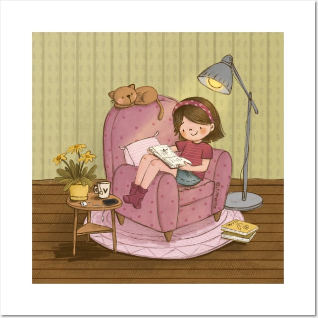Reading Girl Wall Art by LeFacciotte